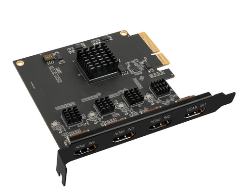 Carte de capture vidéo PCIe à résolution 4 canaux pour affichage et commutation simultanés