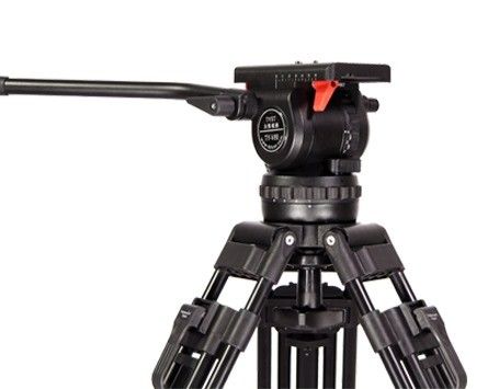 Vidéo professionnelle de prise de vue en fibre de carbone trépied 75 mm de diamètre de bol avec une seule poignée