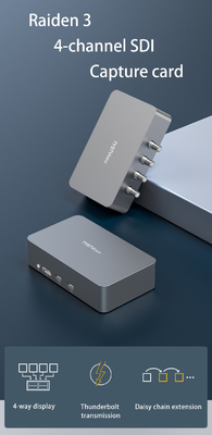 Boîte de capture vidéo professionnelle à 4 canaux Thunderbolt 3 SDI pour une résolution de 1920x1080