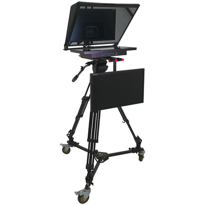 TY21G2 à double écran téléprompteur de studio avec PTZ Caster Tripod
