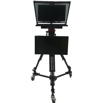 TY21G2 à double écran téléprompteur de studio avec PTZ Caster Tripod