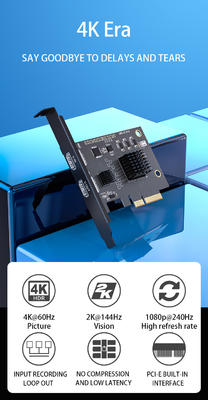 Carte de capture vidéo audio 4K de type SMD professionnel pour enregistrement en direct et OBS