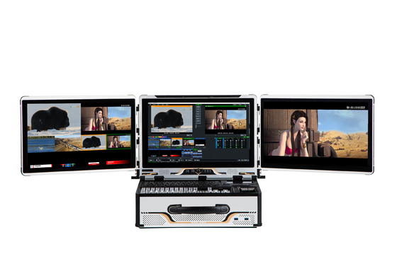 3 écrans diffusion en direct tout-en-un par TYST avec moniteur 17,3&quot;