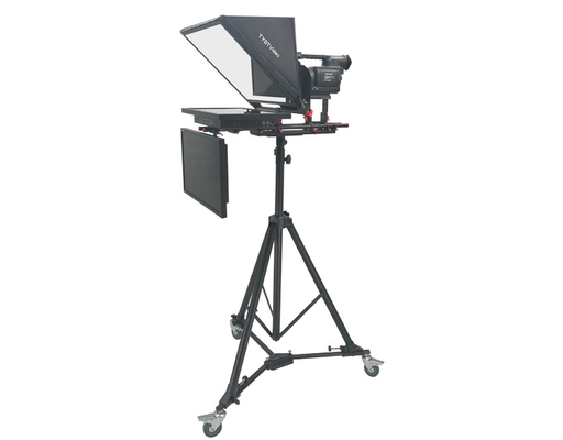 Stylo professionnel et casters inclus téléprompteur à double écran de 21 pouces pour la parole