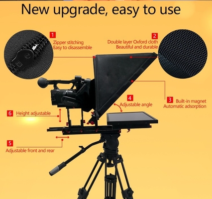 24 pouces Moniteur Studio Embedded Ordinateur Téléprompteur de qualité de diffusion avec Caster Tripod