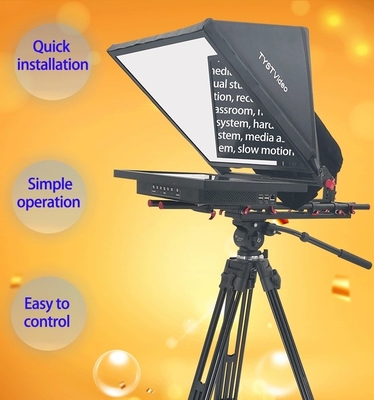 24 pouces Moniteur Studio Embedded Ordinateur Téléprompteur de qualité de diffusion avec Caster Tripod