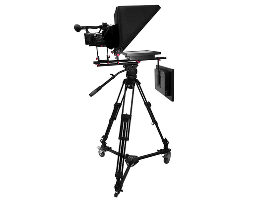 Équipement de studio de diffusion de télévision à double écran de 24 pouces avec lanceur de signaux et télécommande sans fil