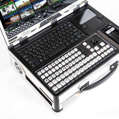 Portable Tystvideovideo diffusion en direct tout-en-un machine avec moniteur 17,3 pouces