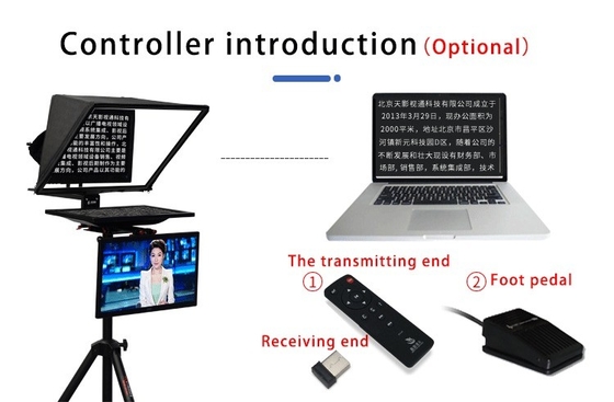 24 pouces téléprompteur Flip pour le moniteur de studio haute transmission de lumière