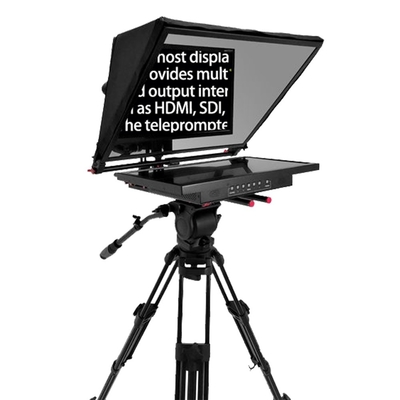 Teleprompteur de studio à écran unique de 21G-GH de 21 pouces avec trépied professionnel et casters