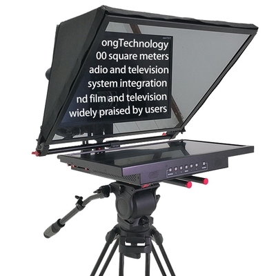 Teleprompteur de studio à écran unique de 21G-GH de 21 pouces avec trépied professionnel et casters