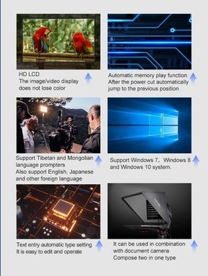 22 pouces TYSTVideo Professionnel Portable TV en direct Prompteur Studio Teleprompteur Vidéo