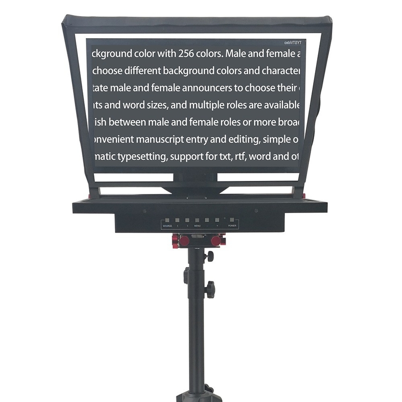 24 pouces écran unique Prompteur intégré Auto-miroir pour téléprompteur télédiffusion