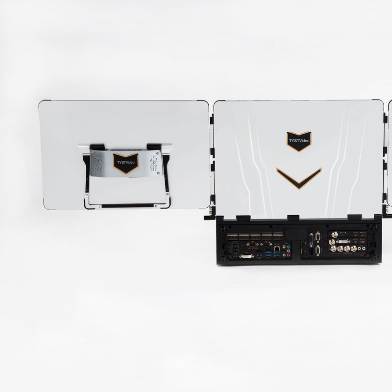 Source de signal Internet 17,3 pouces Équipement de diffusion en direct sur trois écrans pour jeu sportif en plein air portable